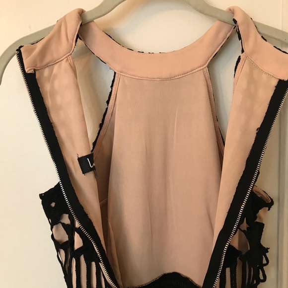 SOLD NWT Lulu’s Luxe Love Black Nude Lace Dress - Picture 11 of 13